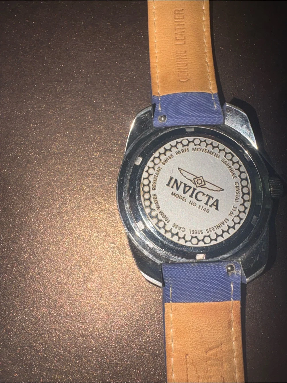 Invicta Model 3140 Watch Stainless Steel 100M